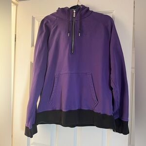 Nike sportswear 1/4 zip logo purple pullover sweatshirt size L